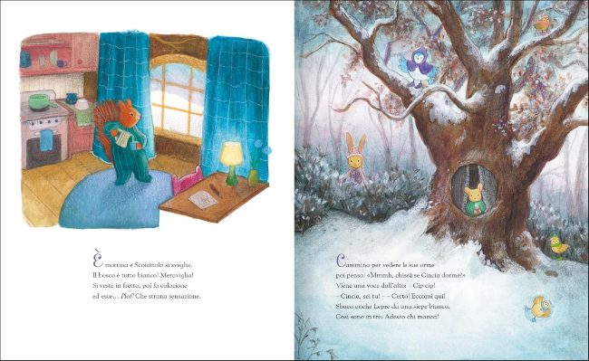 Interno del libro Nevica nel bosco di Giufìditta campello