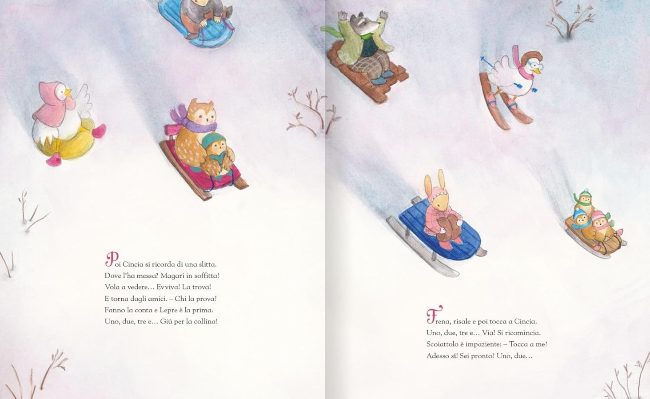 Interno del libro Nevica nel bosco di Giufìditta campello